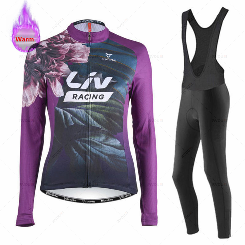 Winter Clothing Men Sale - リヴ女性冬 Bicicleta セット屋外サーマルフリースサイクリング服ロードバイクシャツ MTB ジャージ自転車制服 Roupa