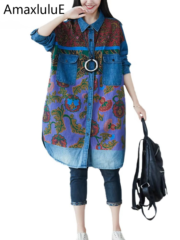Winter Clothing Vintage - アマックス ルルE 韓国ファッションデザイン 秋の新作 レディース 花柄トップス