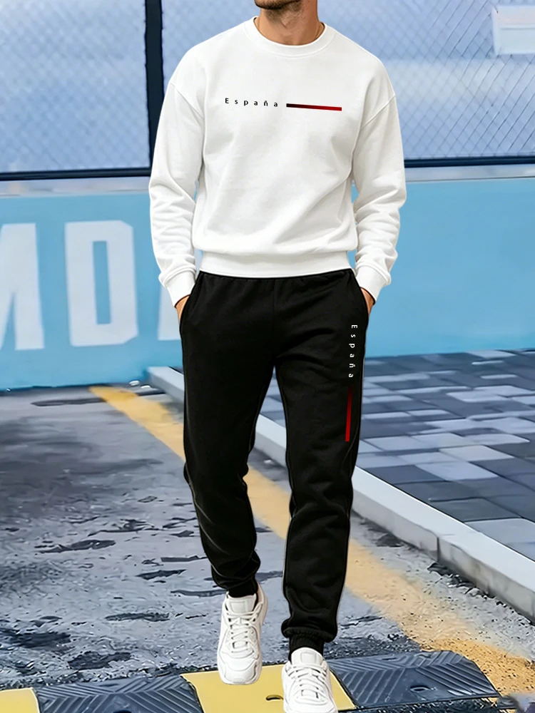 Winter Clothing Men Sale - ホット販売トラックスーツメンズカジュアル O ネックプルオーバースウェットシャツアウトドアジムジョギングスポーツ服秋冬シングルトップスパンツ
