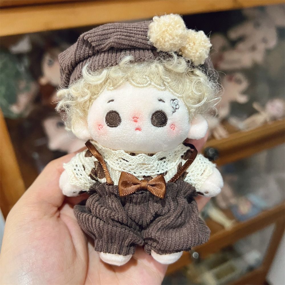 Winter Clothing Accessories - 綿の人形の服のセット,ぬいぐるみ,ヒトデの体,レトロなスカート,オーバーオール,王子様のスタイル,秋冬,10cm