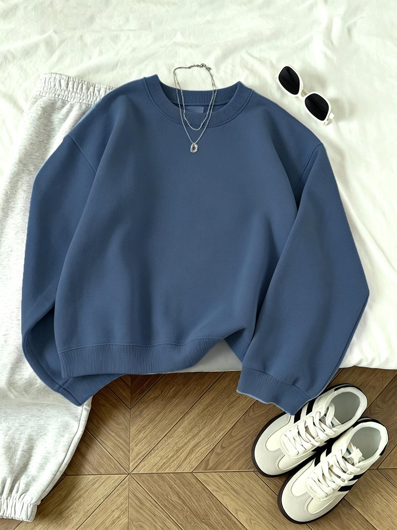 クリアランスセール中 ソリッドレディースカジュアルOネックス - Winter Clothing On Sale Women'S のレビューと価格