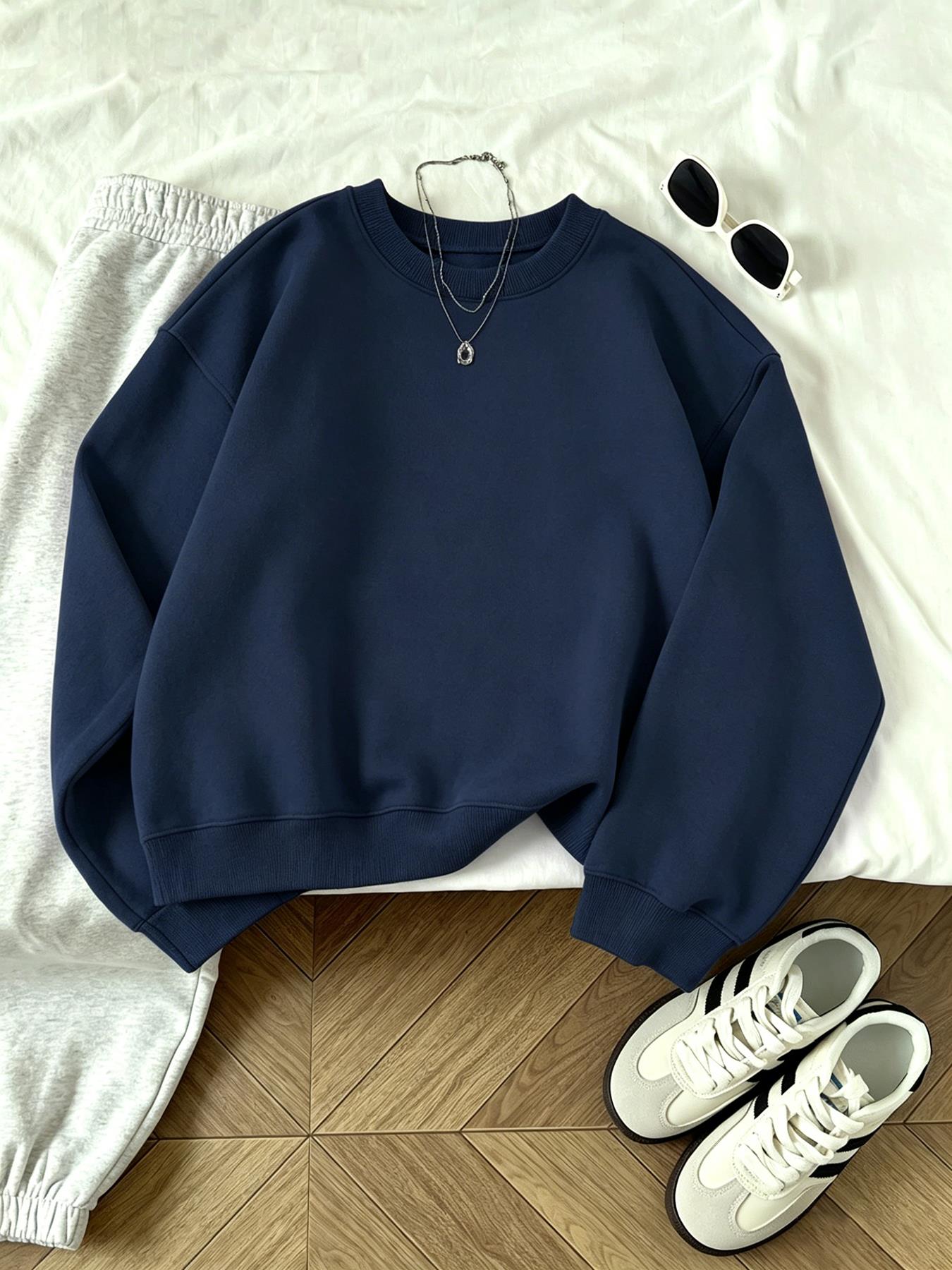 クリアランスセール中 ソリッドレディースカジュアルOネックス - Winter Clothing On Sale Women'S のレビューと価格