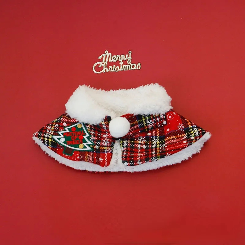 ペットのクリスマスケープ,新年のケープ,ショール,スカーフ, - Winter Clothing Accessories のレビューと価格