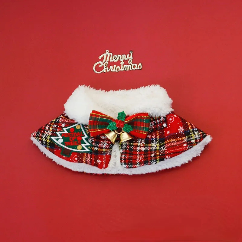 ペットのクリスマスケープ,新年のケープ,ショール,スカーフ, - Winter Clothing Accessories のレビューと価格