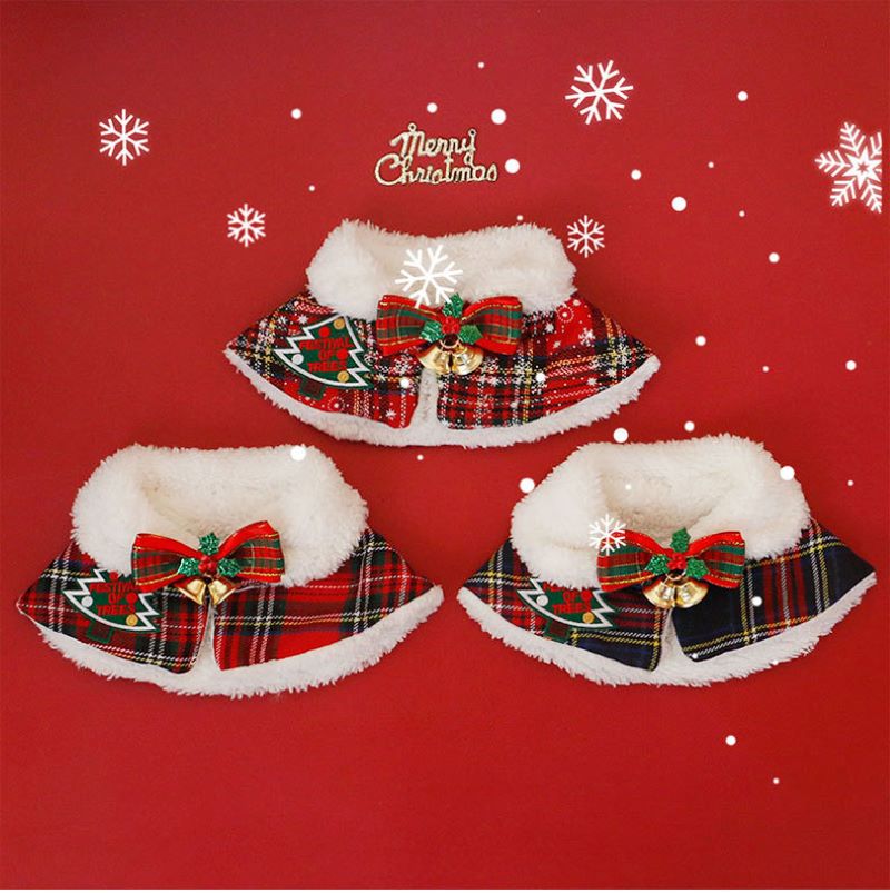 ペットのクリスマスケープ,新年のケープ,ショール,スカーフ, - Winter Clothing Accessories のレビューと価格