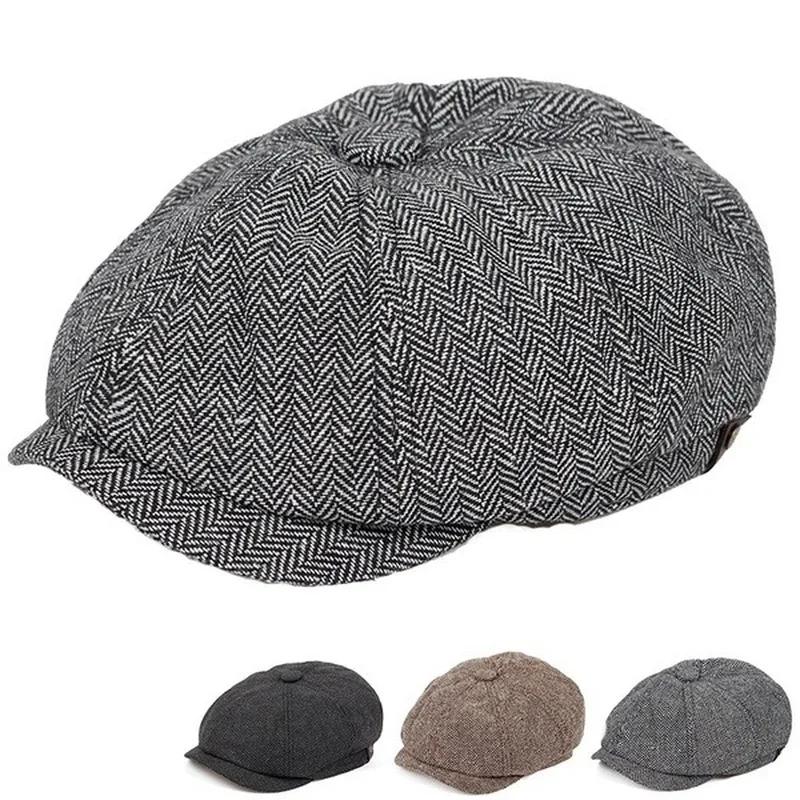 新しいメンズフラットトップアイビーギャツビードライビングキャ - Winter Clothing Accessories のレビューと価格