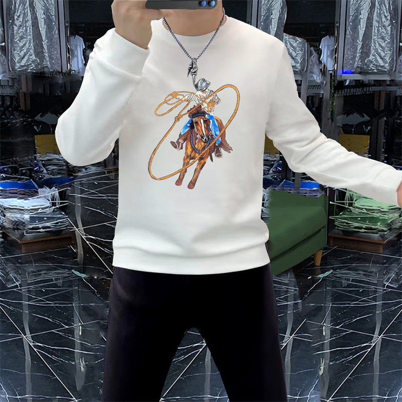 メンズパーカー高級馬騎士プリント男性セーターシャツ冬のファッ - Winter Clothing Trends のレビューと価格