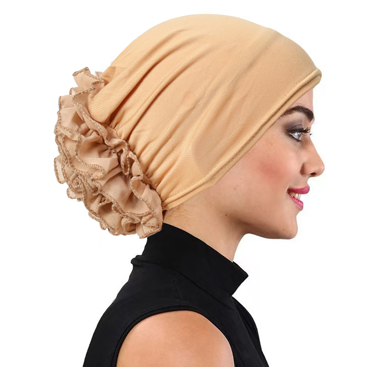 女性のためのイスラム教徒のヒジャーブ,花で飾られた,ヘッドラ - Winter Clothing Accessories のレビューと価格