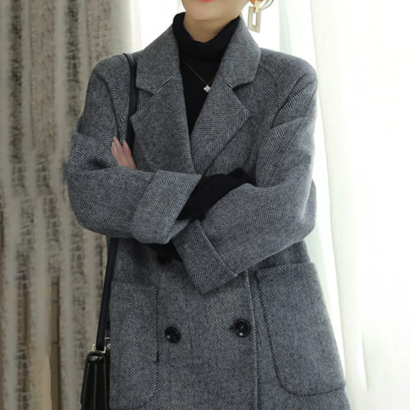女性用ダブルブレストトレンチコート,ウールとブレンドジャケッ - Winter Clothing On Sale Women'S のレビューと価格