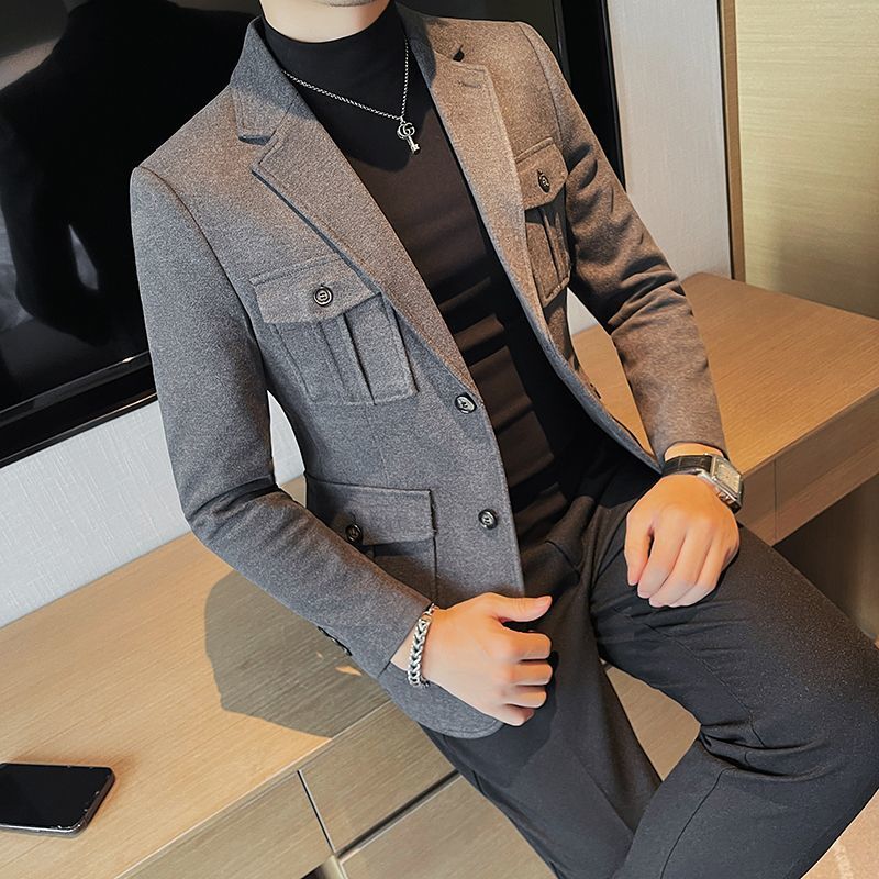 ファッションライト高級新ツイードスーツジャケットメンズ冬厚い - Winter Clothing Trends のレビューと価格