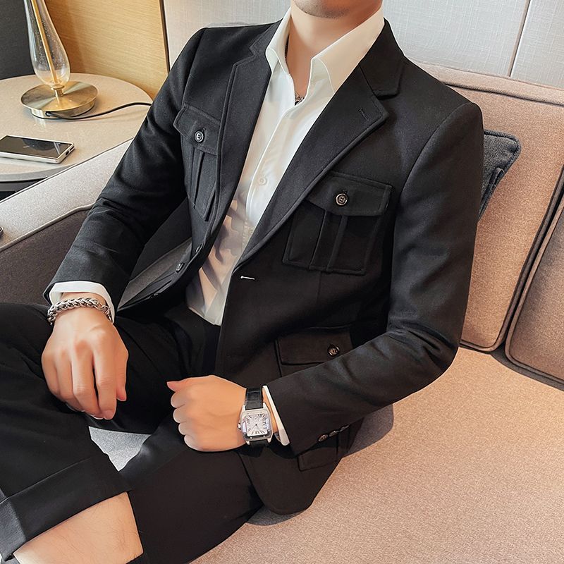 ファッションライト高級新ツイードスーツジャケットメンズ冬厚い - Winter Clothing Trends のレビューと価格