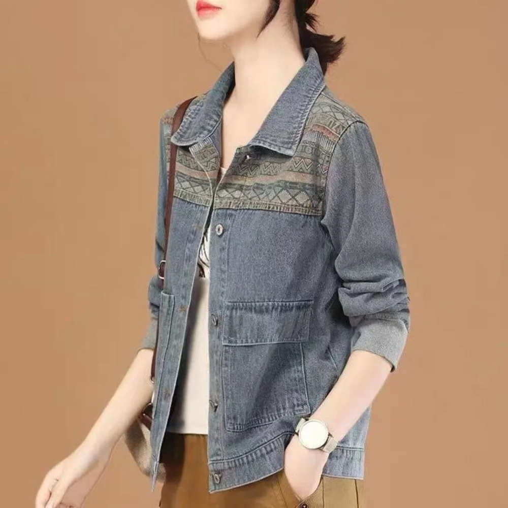 レディースヴィンテージデニムジャケット,ラグジュアリーカウボ - Winter Clothing On Sale Women'S のレビューと価格