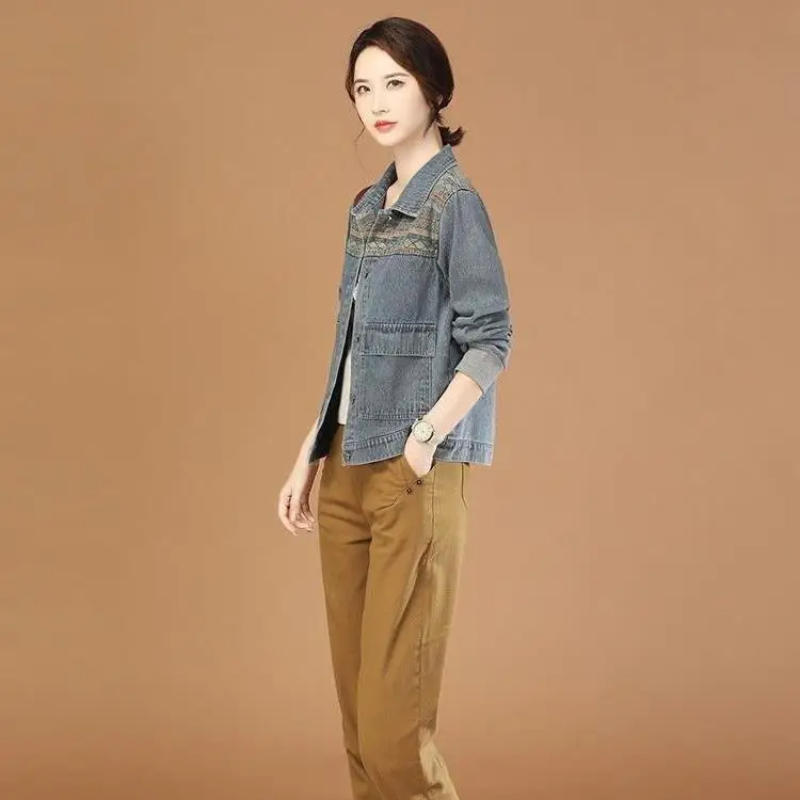 レディースヴィンテージデニムジャケット,ラグジュアリーカウボ - Winter Clothing On Sale Women'S のレビューと価格