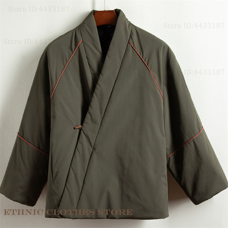 大きいサイズ 3XL 4XL 男性綿入りジャケット日本の着物 - Traditional Winter Japanese Clothing のレビューと価格