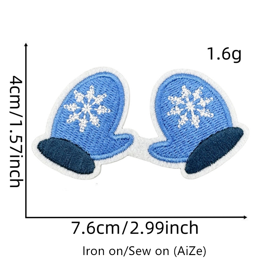 こんにちは冬の刺embroideredパッチ,衣類,帽子とバ - Winter Clothing Accessories のレビューと価格